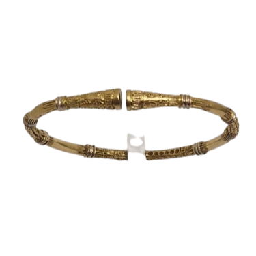 Bracelet Jonc Or Jaune et Blanc 18K 30.98 Grs