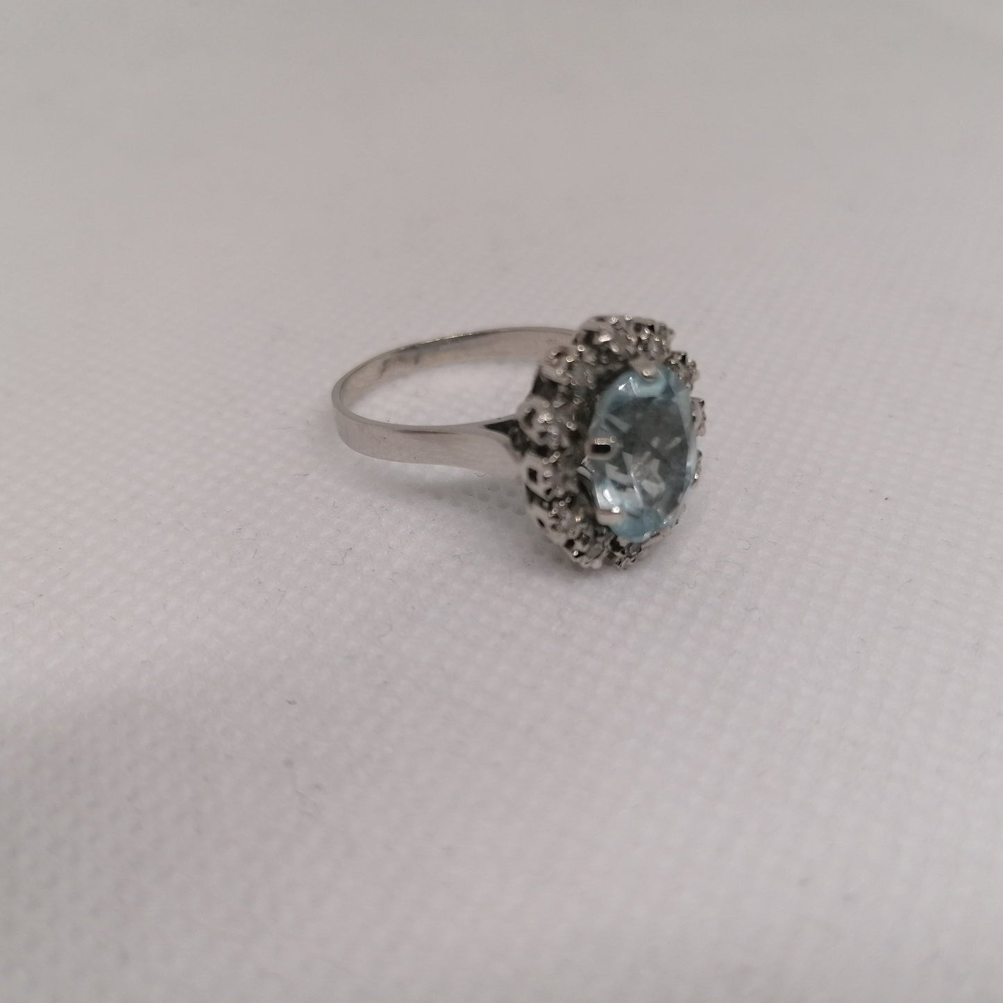 Bagues Marguerite en Or Blanc 18K Taille-58