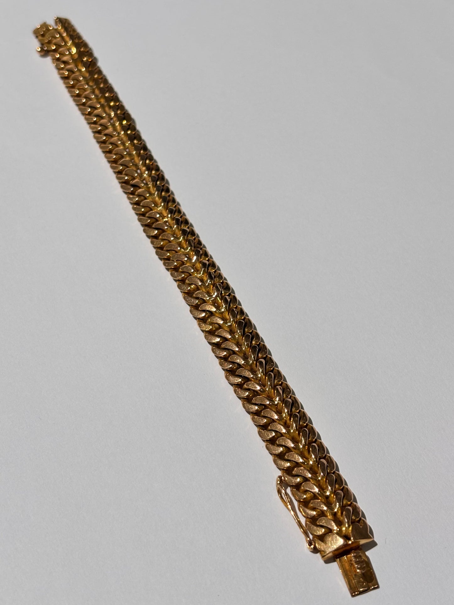 Bracelet maille Américaine en Or Jaune 18K
