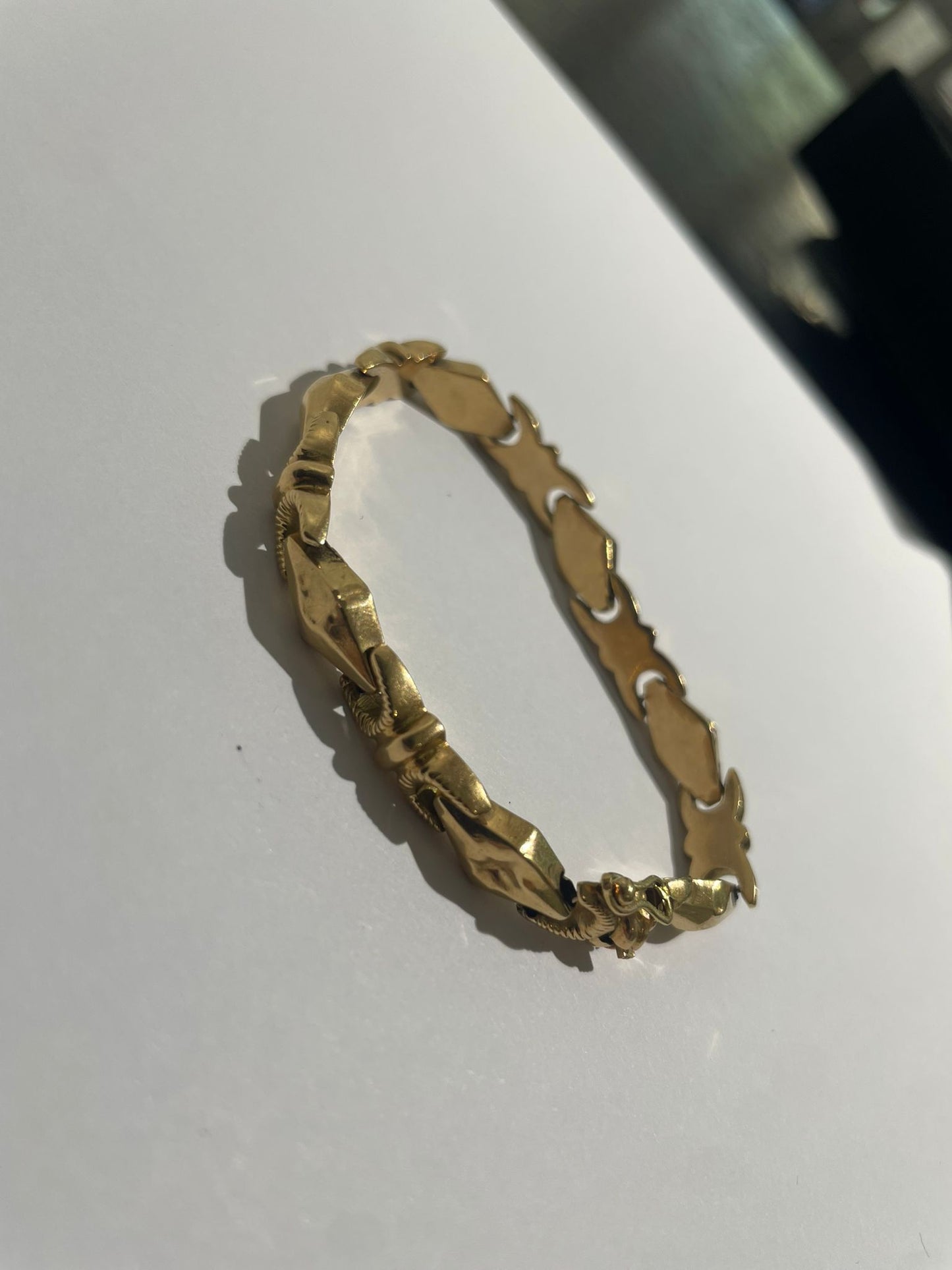 Bracelet Gourmette en Or Jaune 18K 9.2 Grs