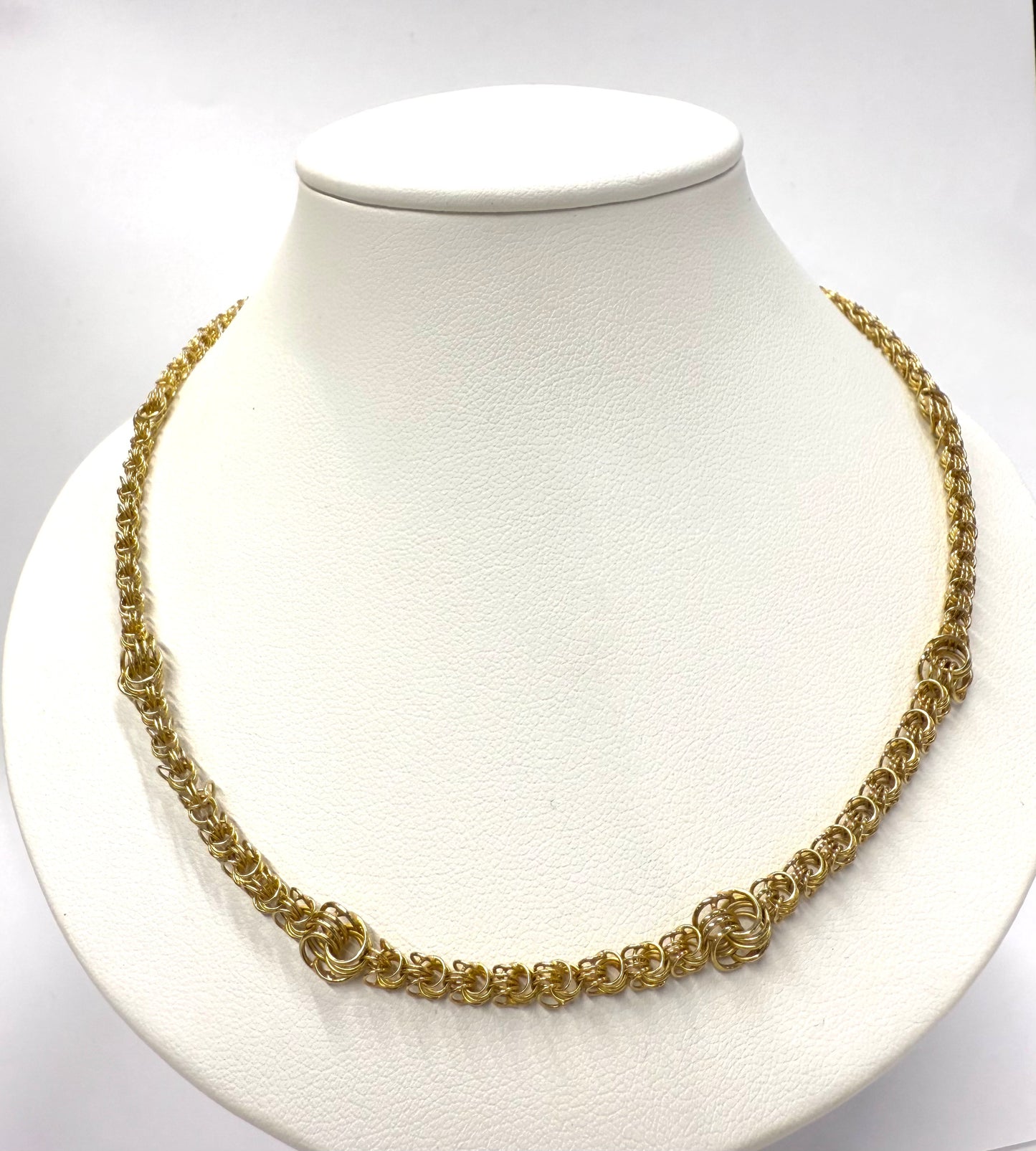Collier Chaine Or Jaune Fantaisie 14K 55cm