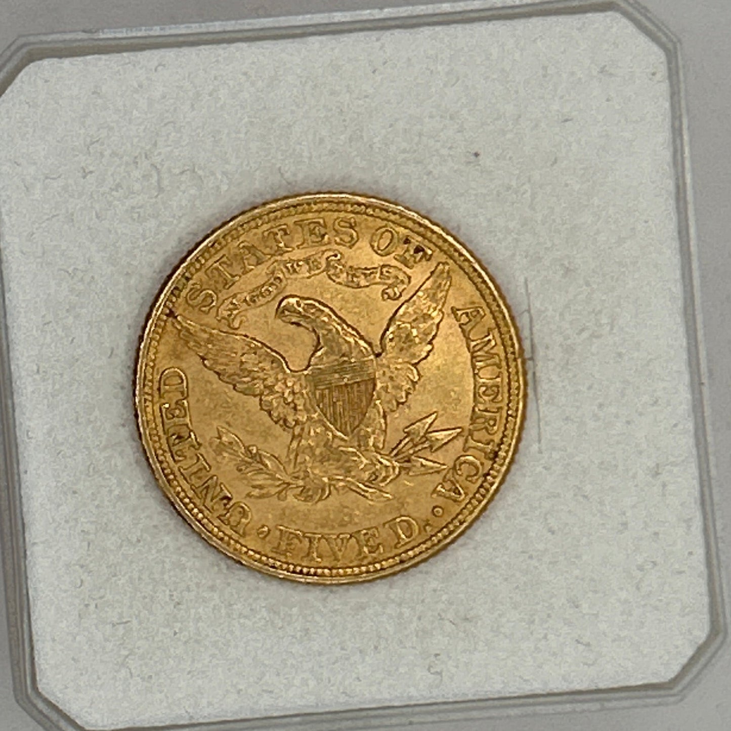 Pièce rare en or 5 Dollars US de 1881
