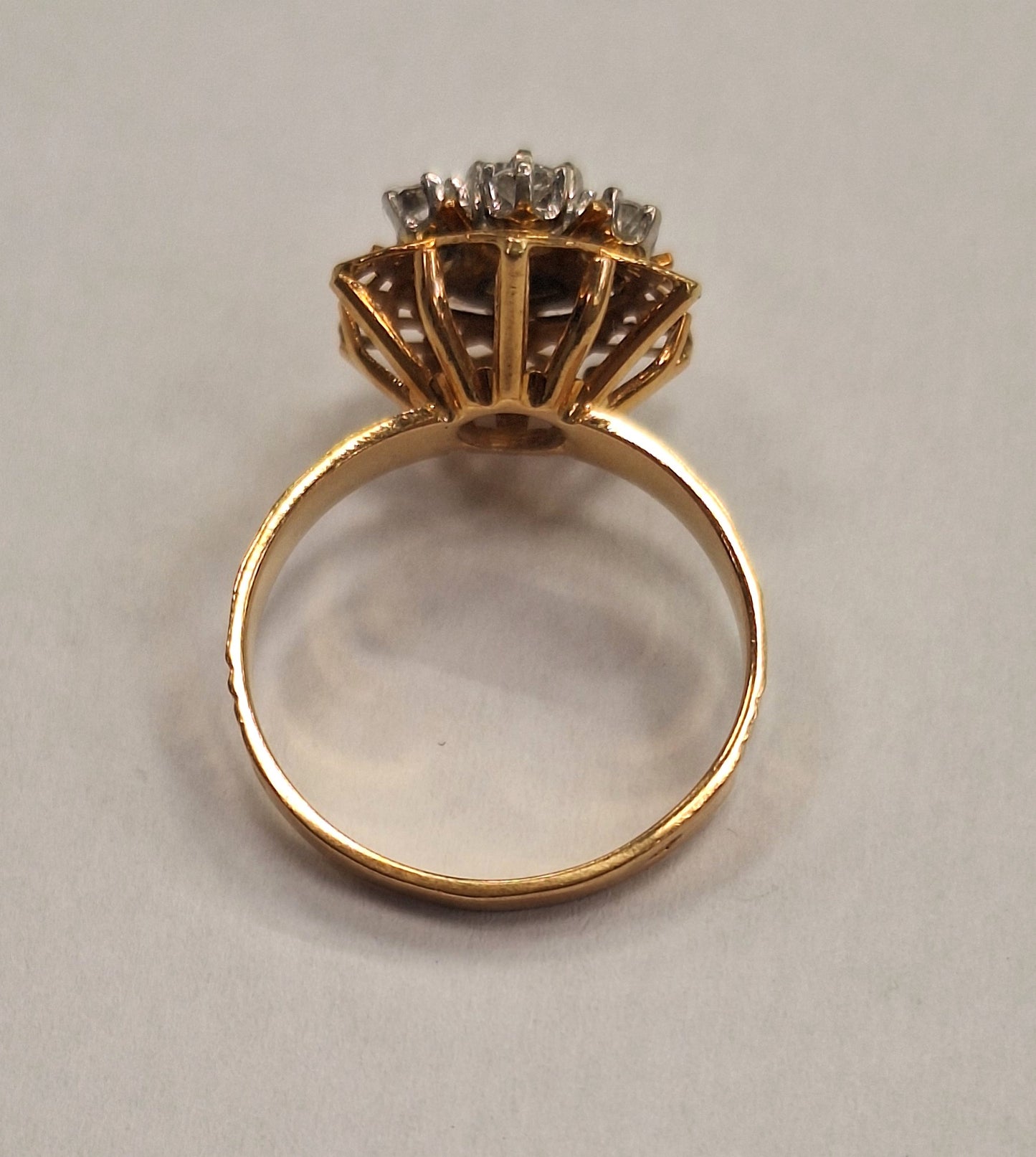 Bague Chou Or Jaune 18 Carats avec Topazes Naturelles