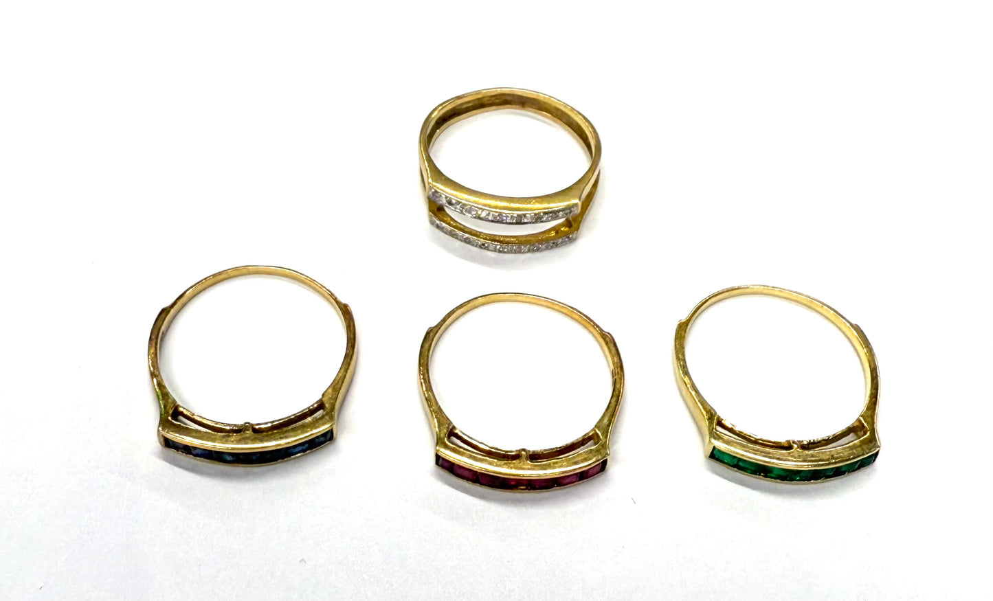 Bagues interchangeables diamants, émeraude, saphir, rubis en Or 18K