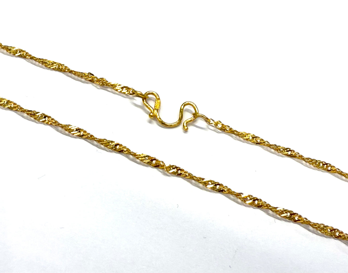 Collier Torsadée en Or Jaune 24k 4.34 Grs