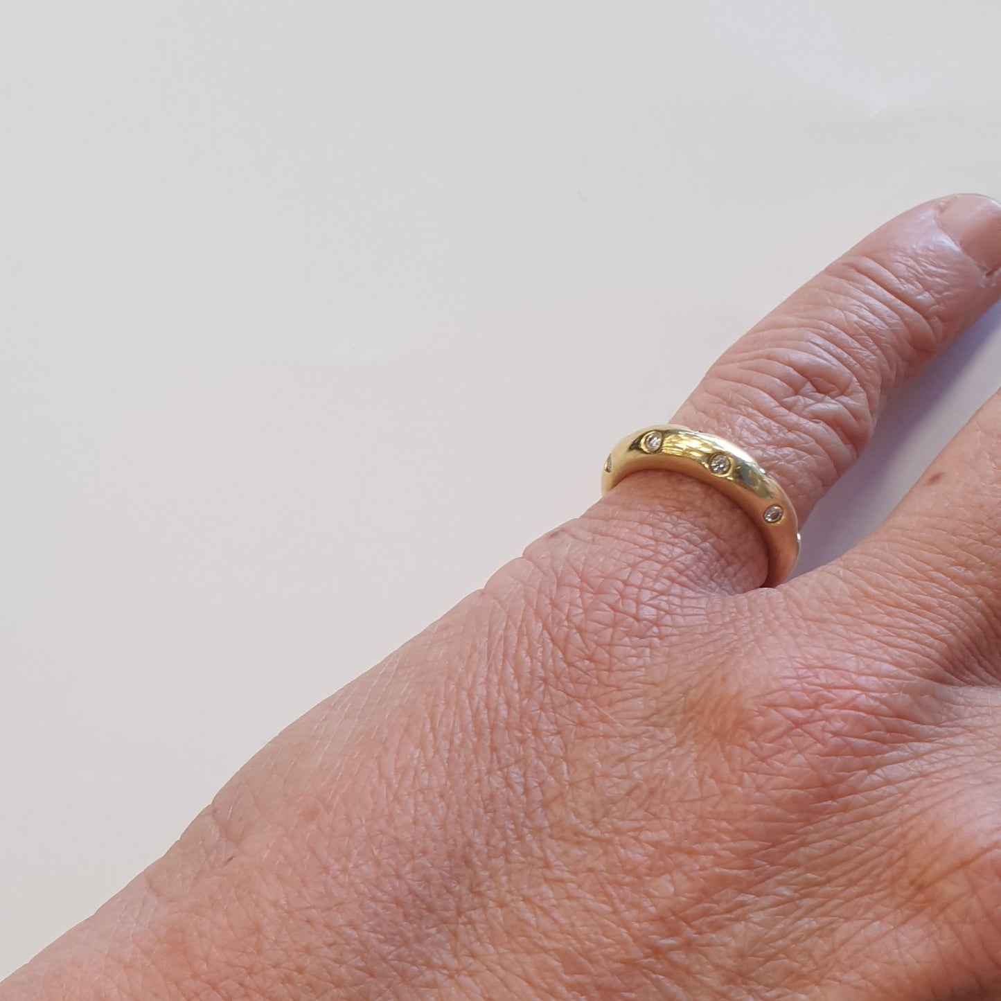 Bagues Fantaisie en Or Jaune 18 K avec Diamants - 4.85 Grs