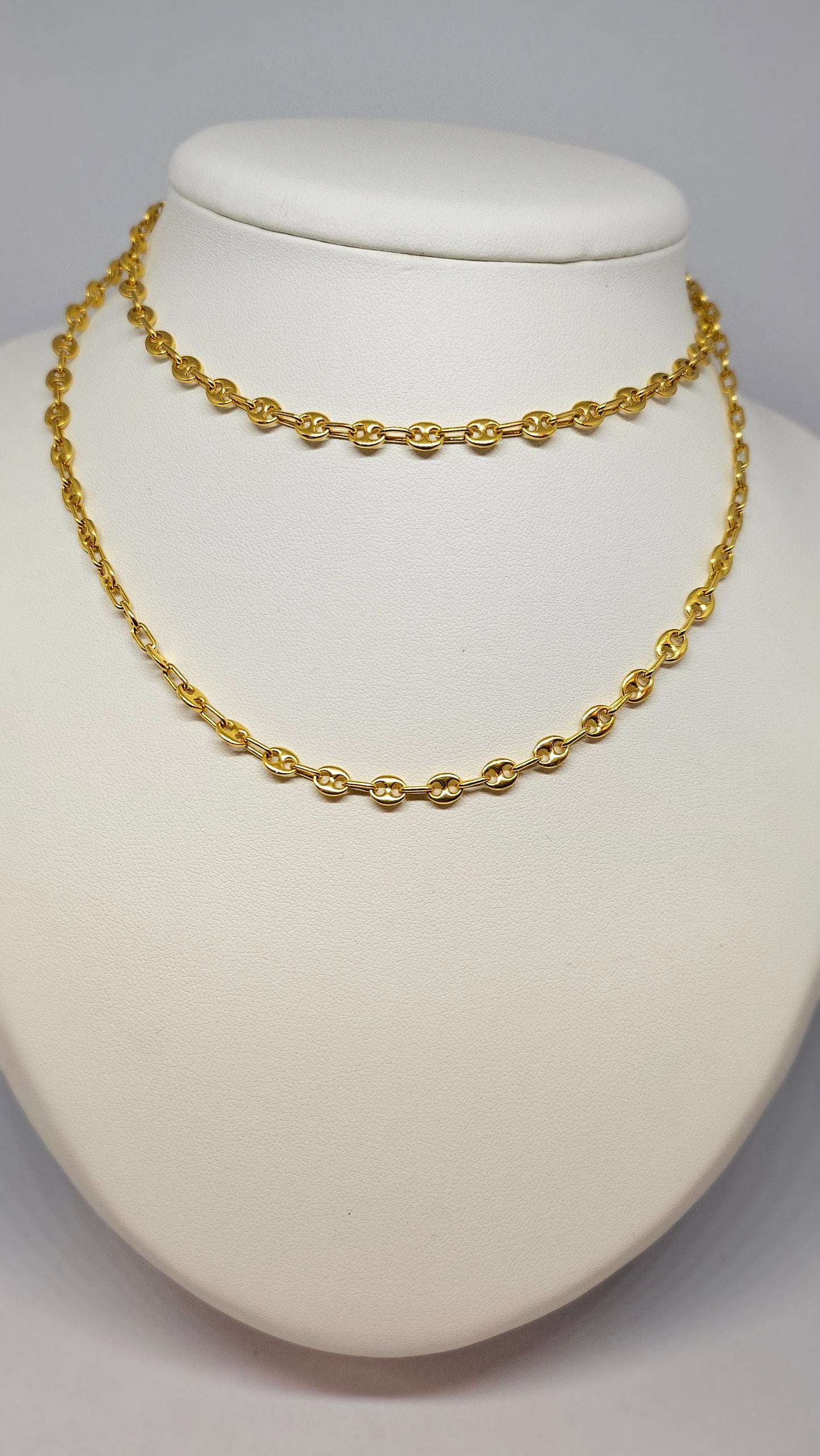 Collier Matinée Grains de Café en Or Jaune 18K