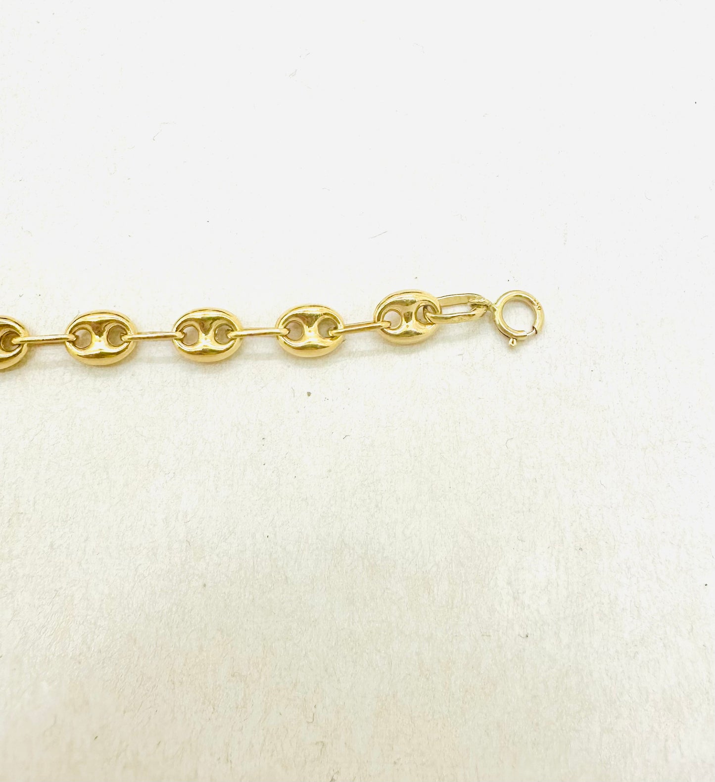 Bracelet Grain de Café en Or Jaune 18k Lg 17cm