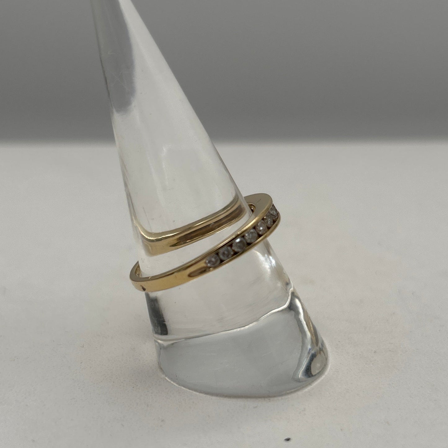 Demi Tour Or Jaune 18K avec Diamants T.60