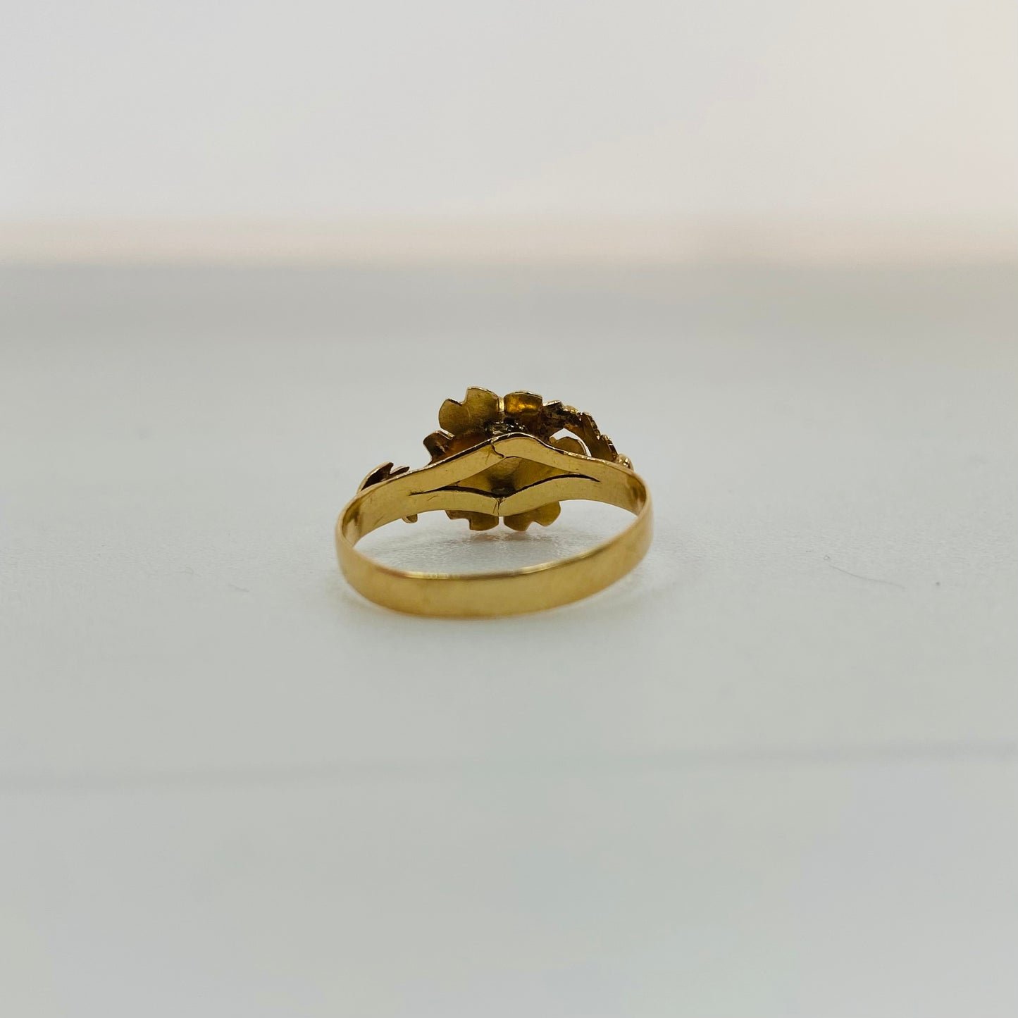 Solitaire en Or Jaune 18k avec Zirconium 1ct