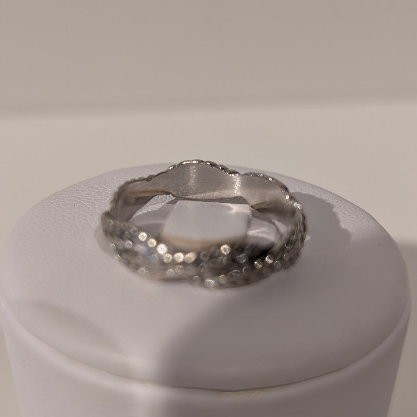 Bague Tressée en Or Gris 18K Taille-54