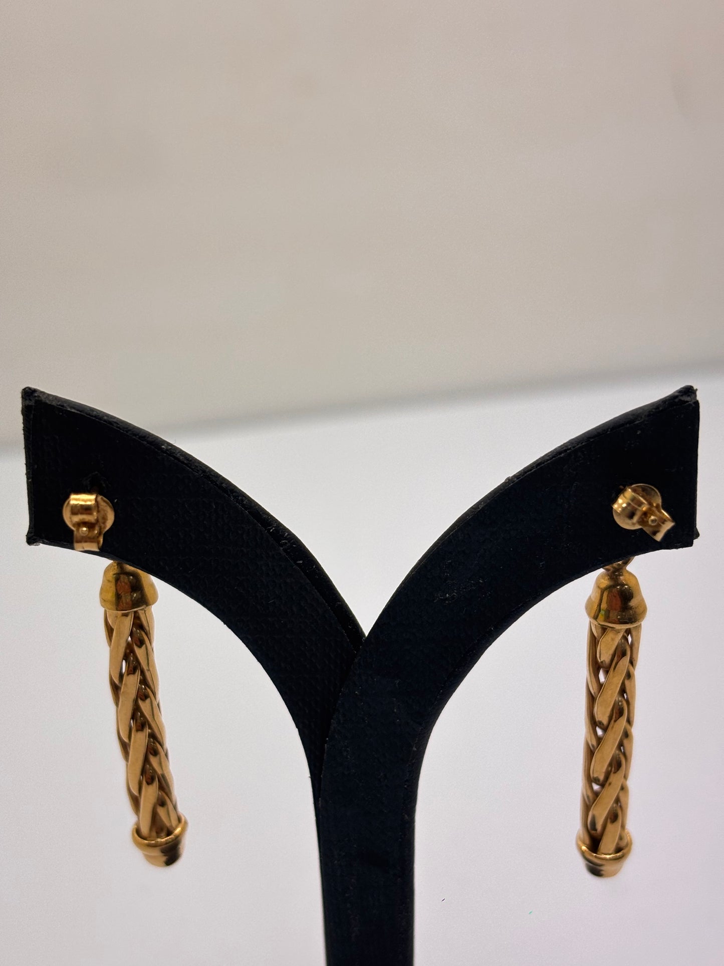 Boucles d'oreilles pendantes en or jaune 18K 7.23 Grs