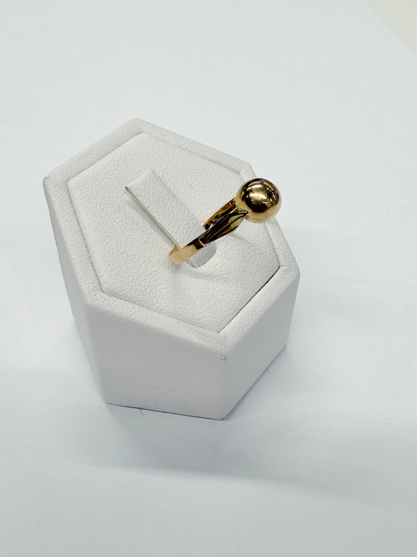Bague boule en Or jaune 18k T.55