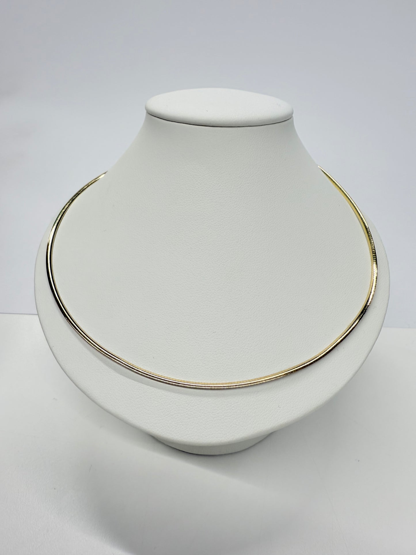 Collier Cable Or Jaune et Blanc 18k