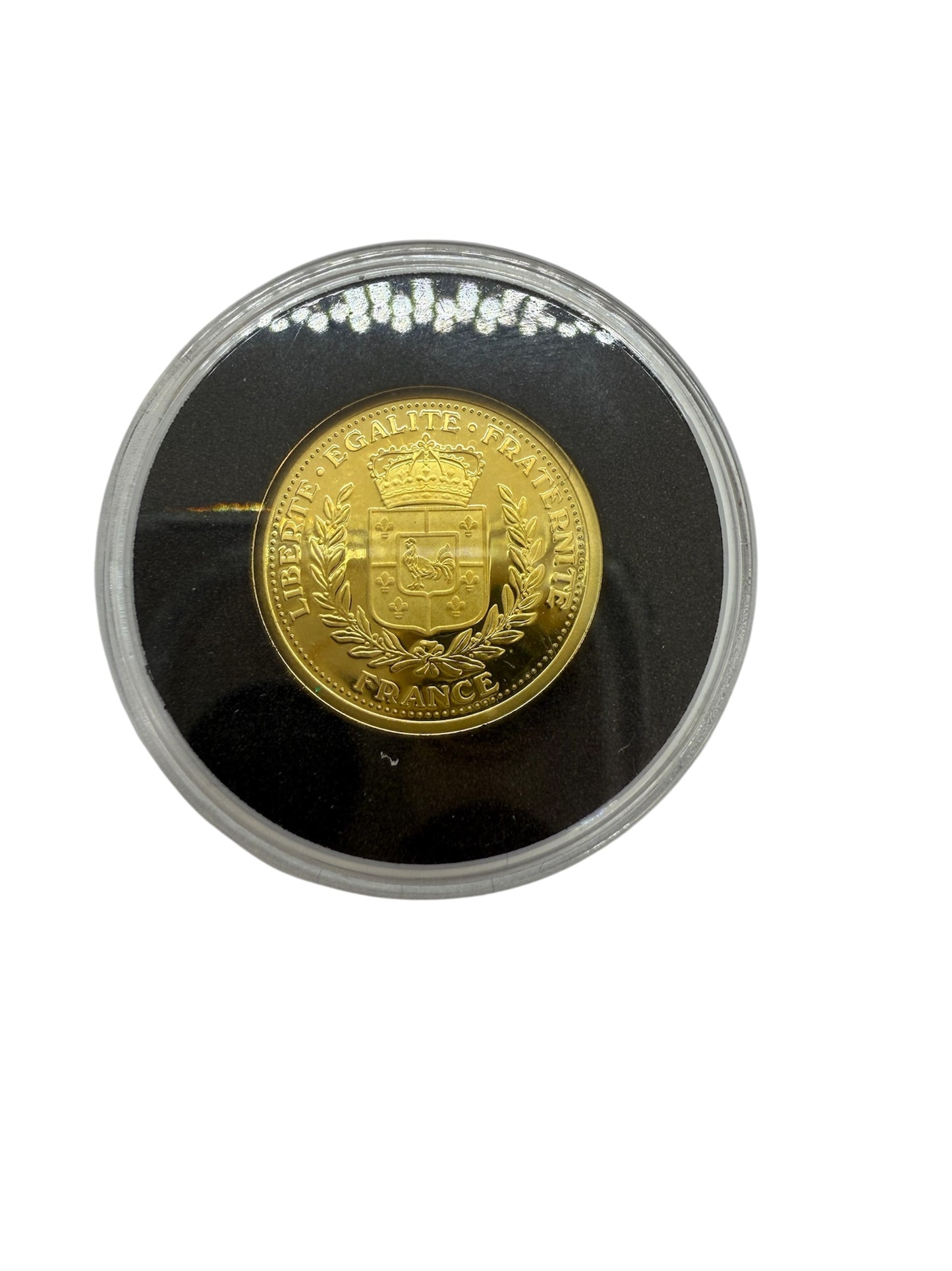 Pièce d'émission du dernier franc 2001 en or jaune