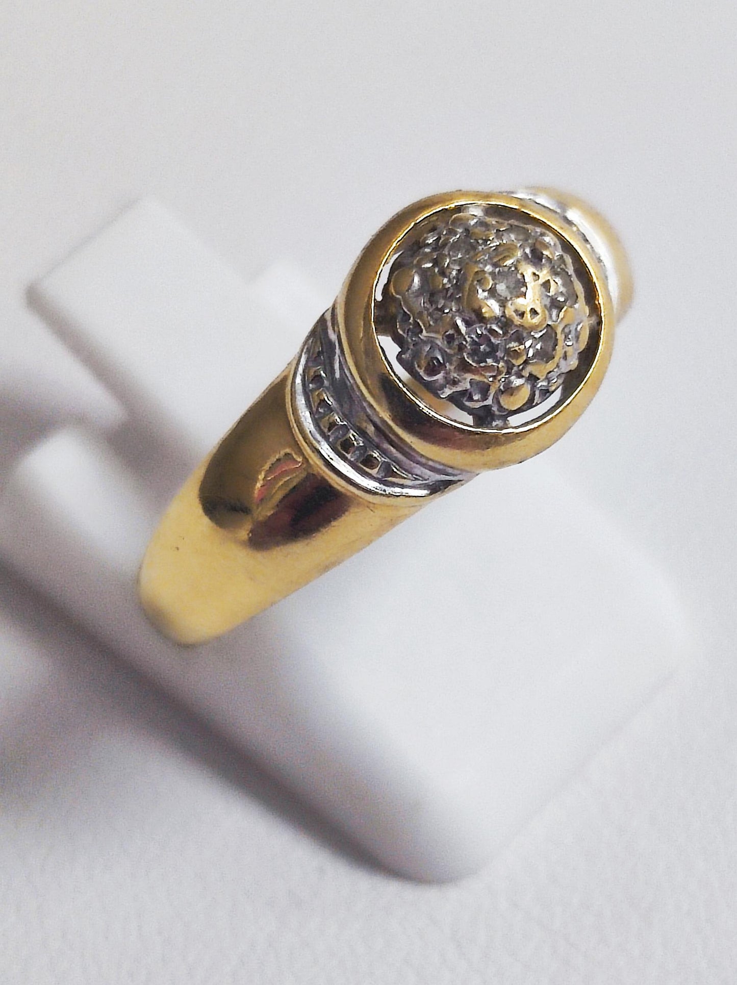Superbe Bague Or jaune 18K 7 Diamants