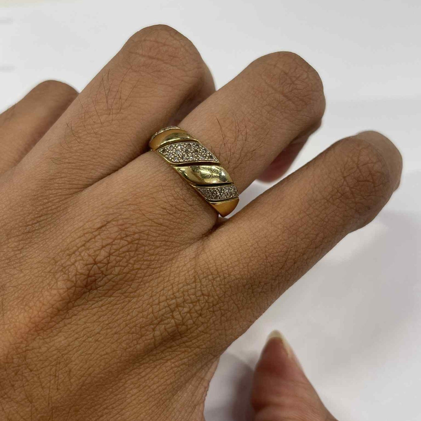 Bague Alliance en Or Jaune 22K Taille-54