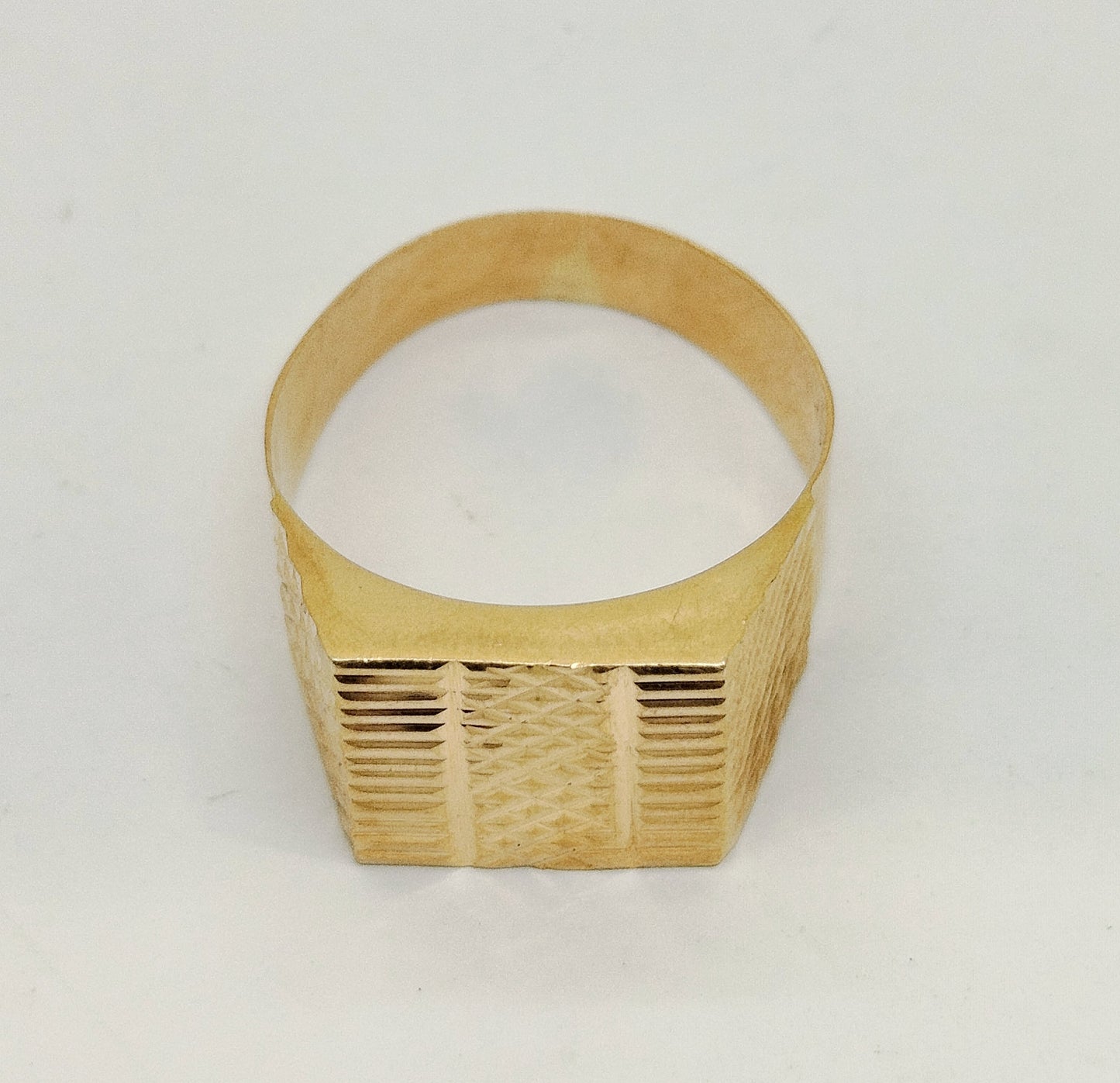 Chevalière en Or Jaune 18K 5.75 Grs - Taille 66