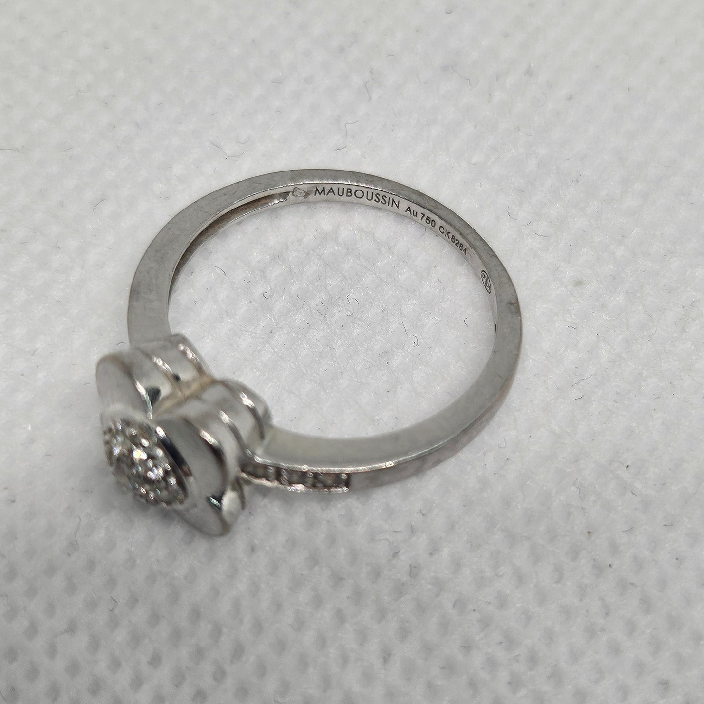 Bague en Or Blanc et Diamants Taille -52