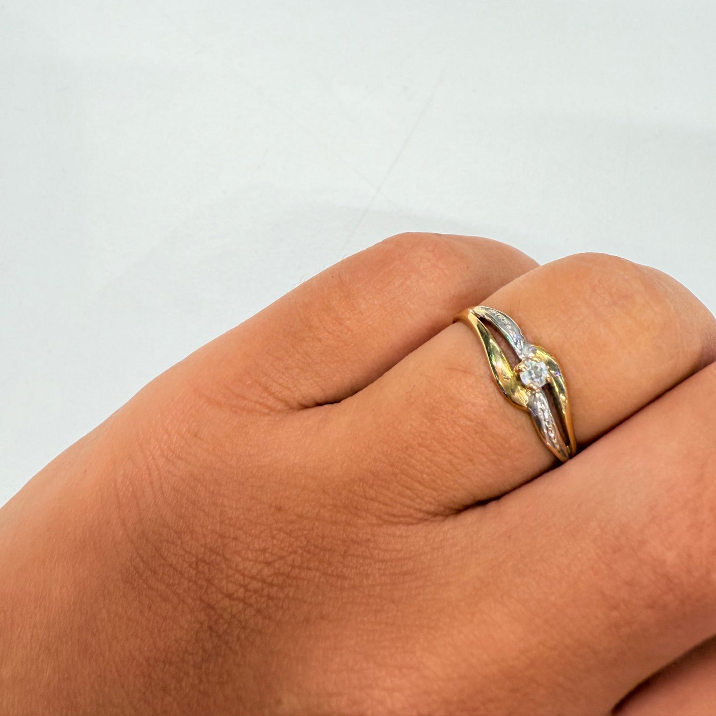 Bague en or 18k et zirconium Taille-52