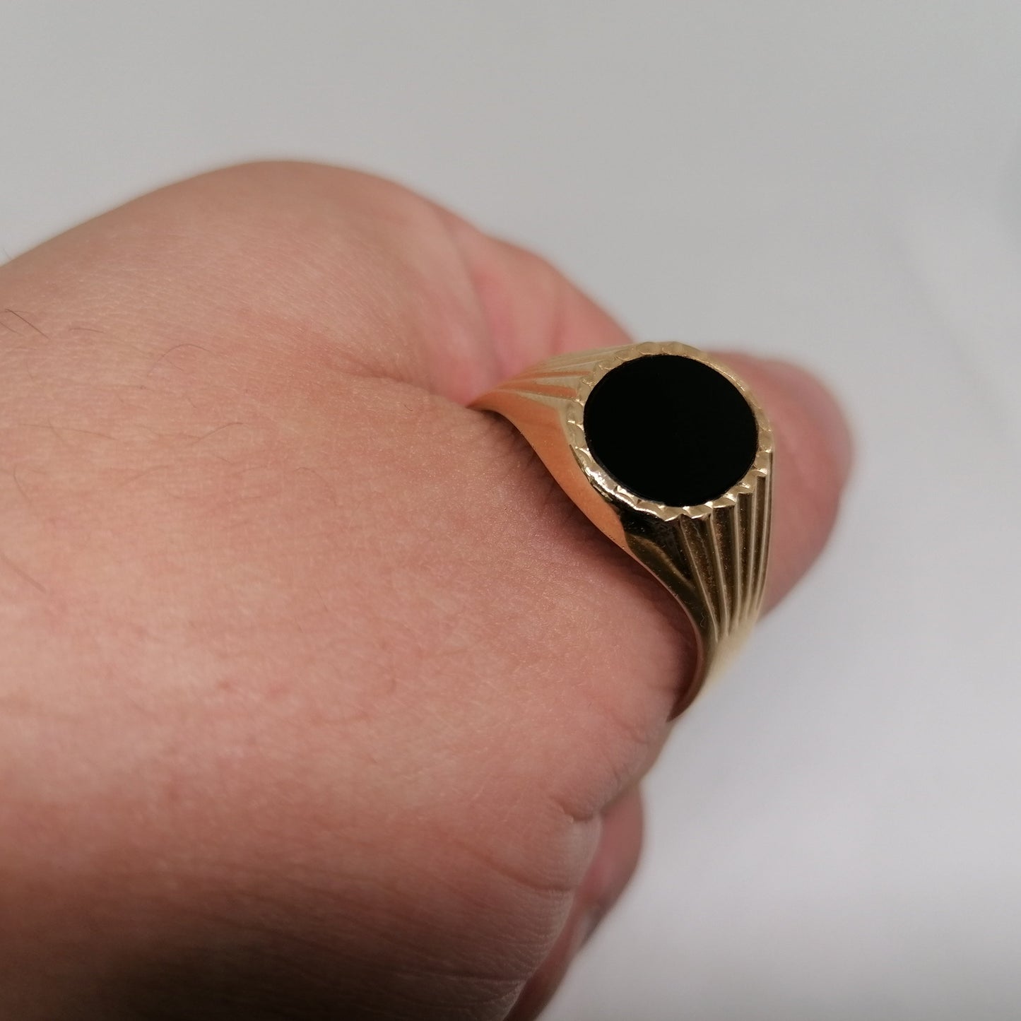 Chevalière en or jaune 18K Taille-77