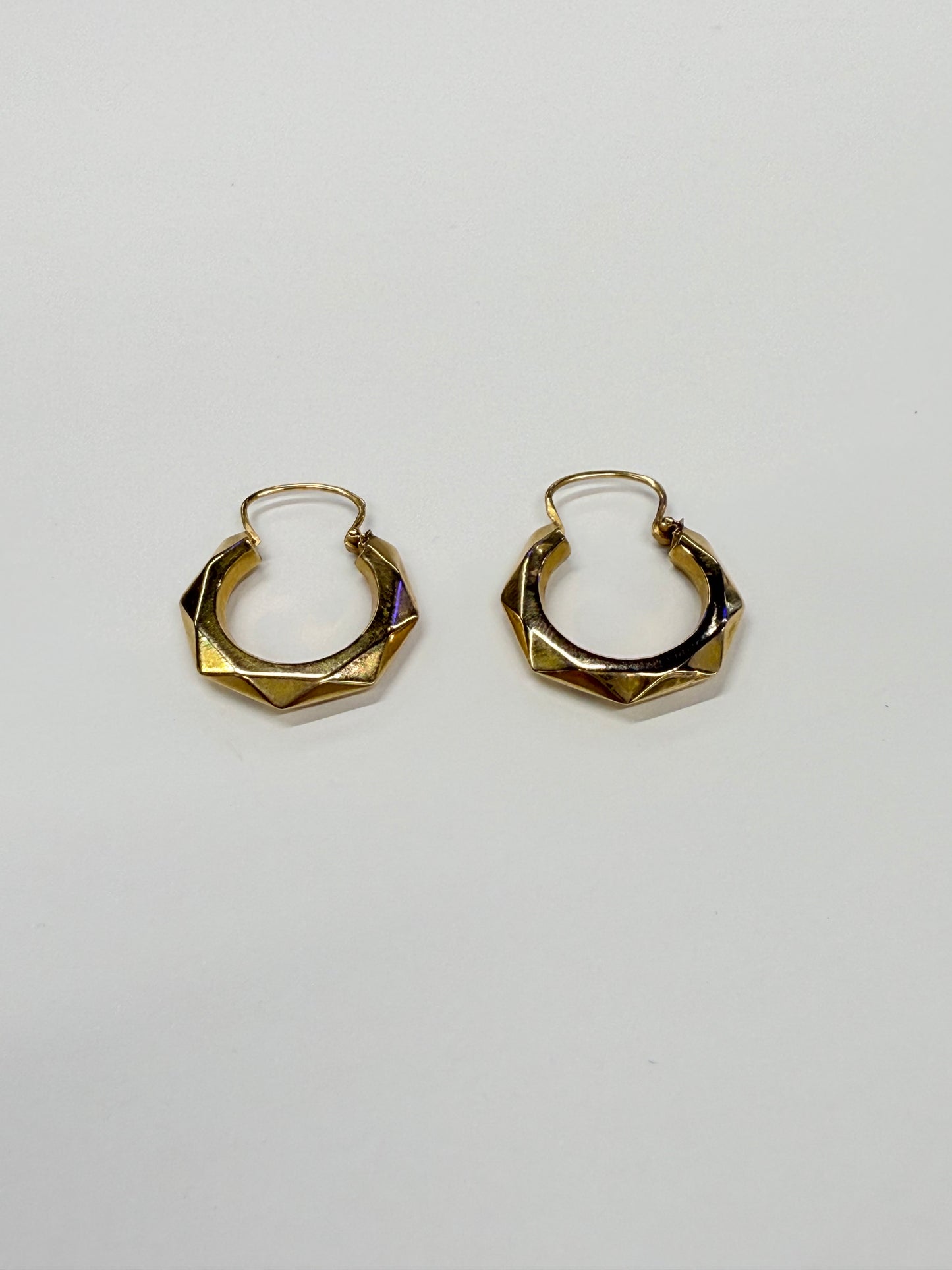 Créoles en Or Jaune 18k Fermoir Cliquets