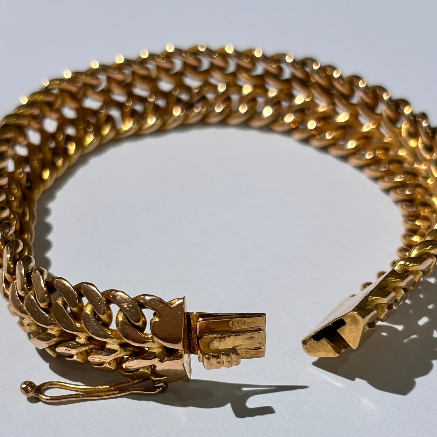Bracelet maille Américaine en Or Jaune 18K