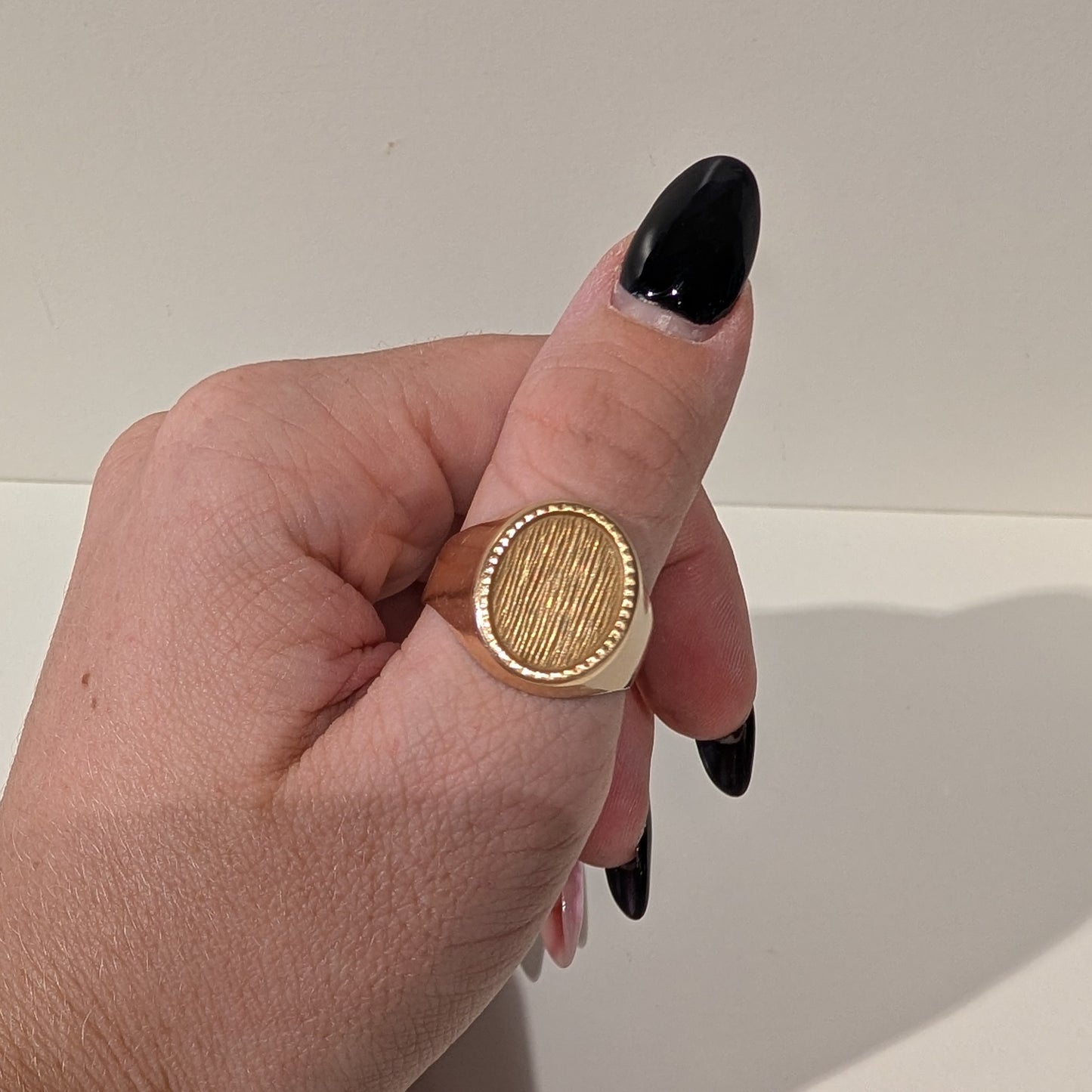 Bague Chevalière Or Jaune 18K Taille-62