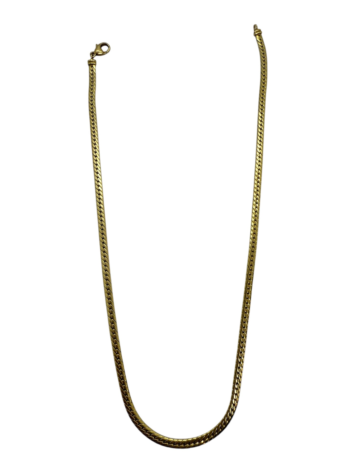Collier Ras du Cou Maille Anglaise en Or Jaune 18K 9.98 Grs