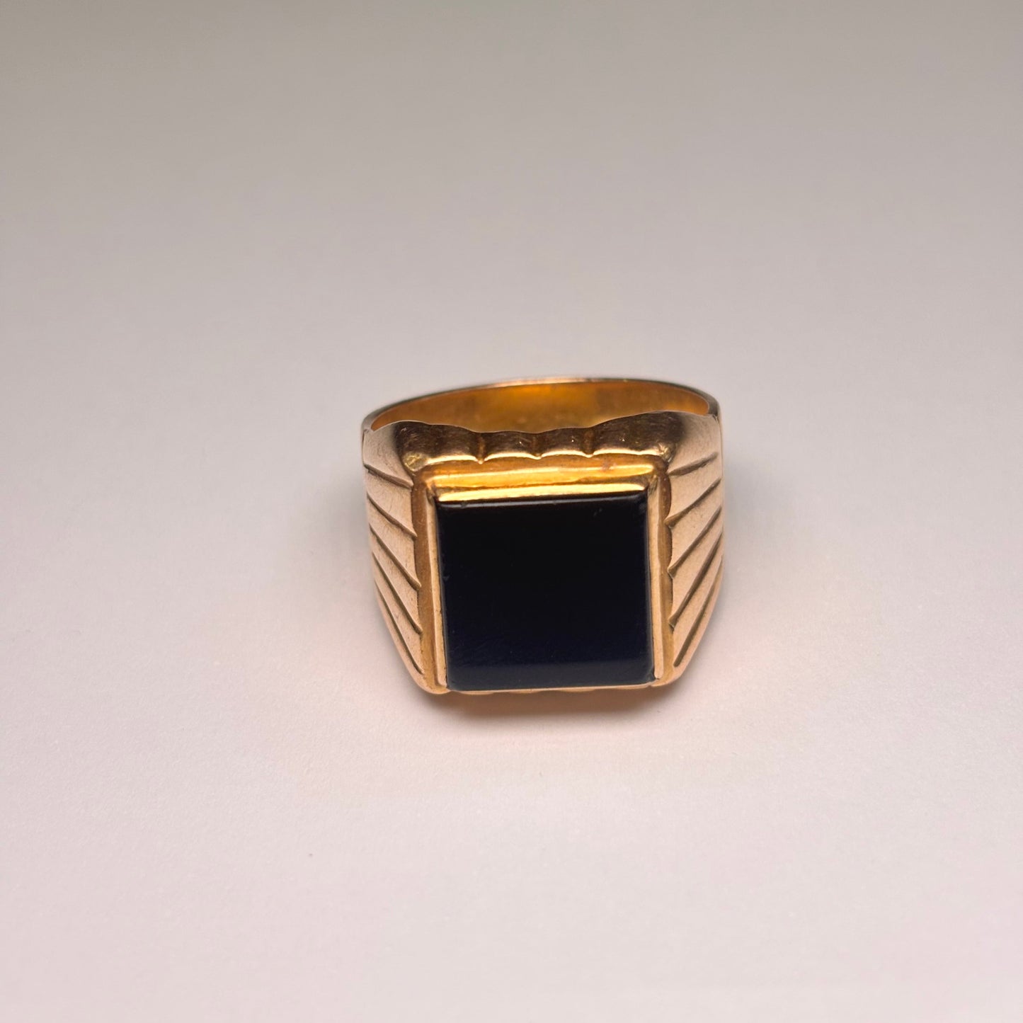Chevalière en or jaune 18K Taille-61