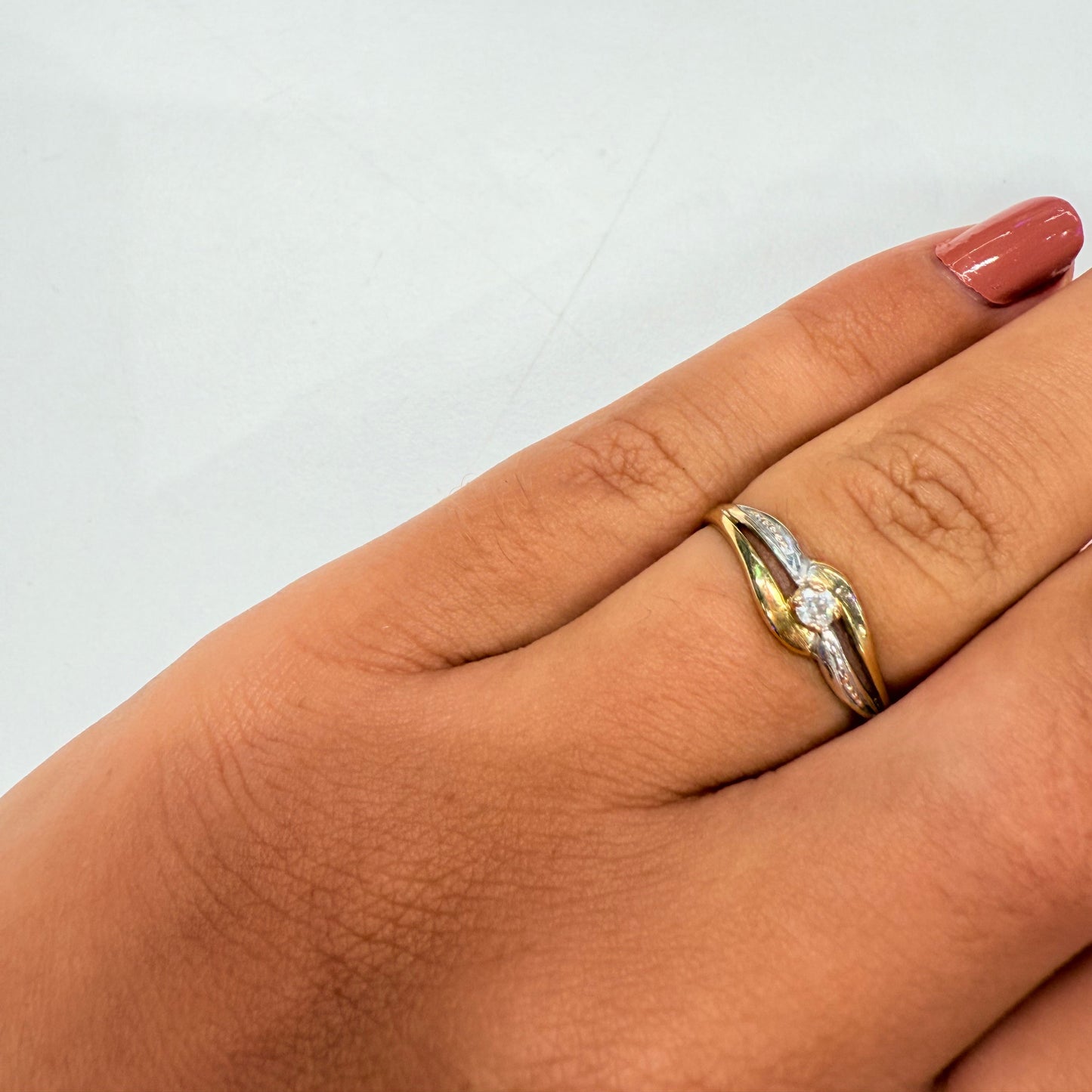 Bague en or 18k et zirconium Taille-52