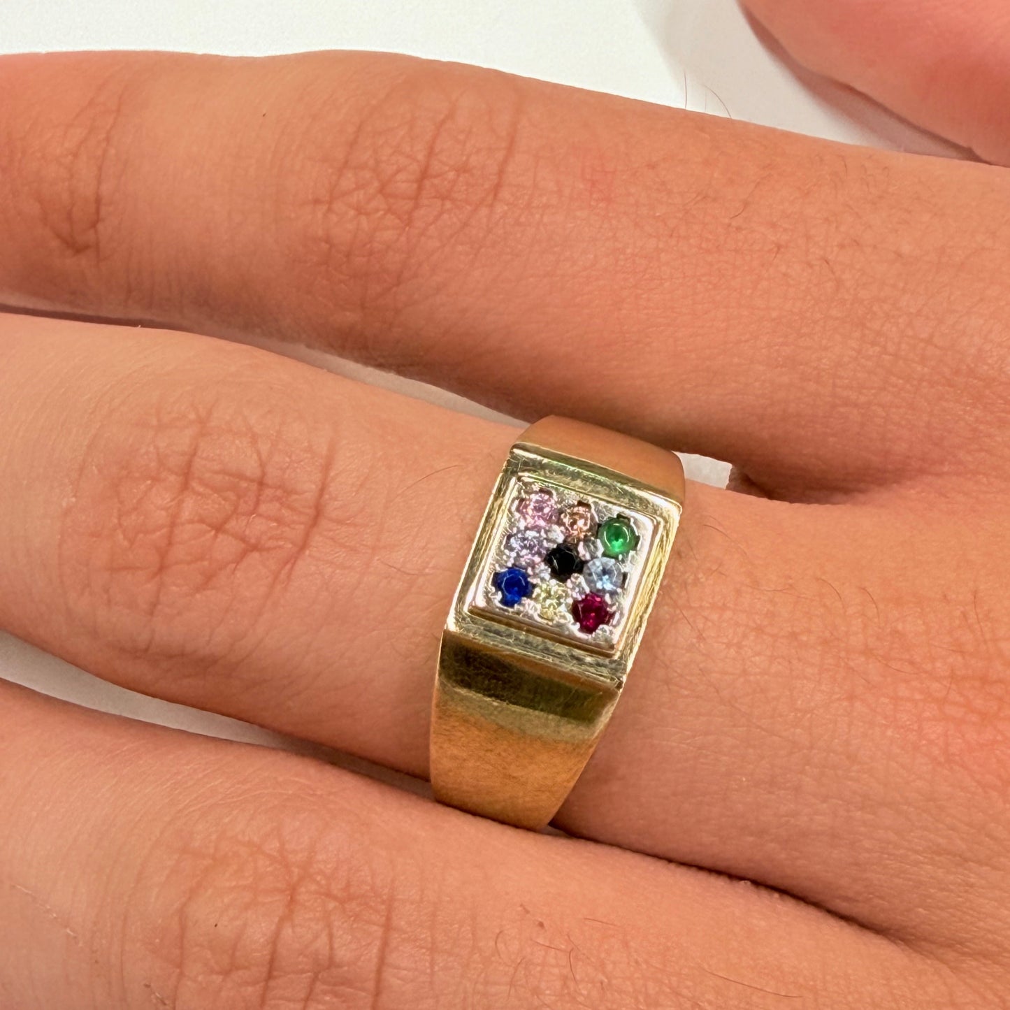 Bague Chevalière en Or jaune 18k Taille-66