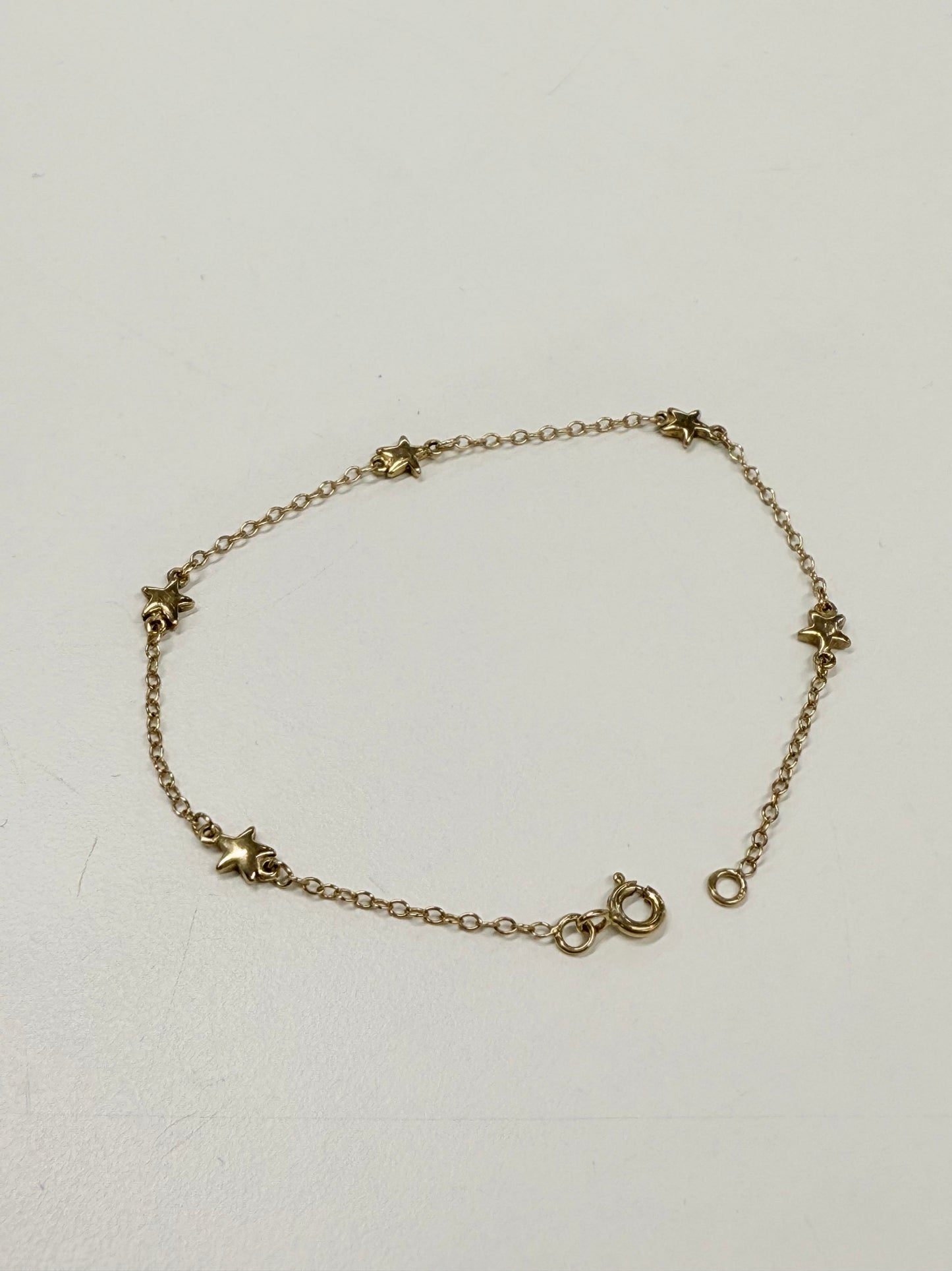 Bracelet étoile en or jaune 18k Lg 18.5cm