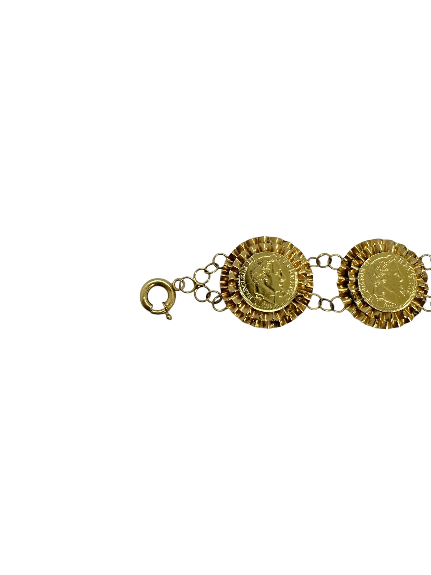 Bracelet reproduction Napoléon III en or jaune 18k 10.48 Grs