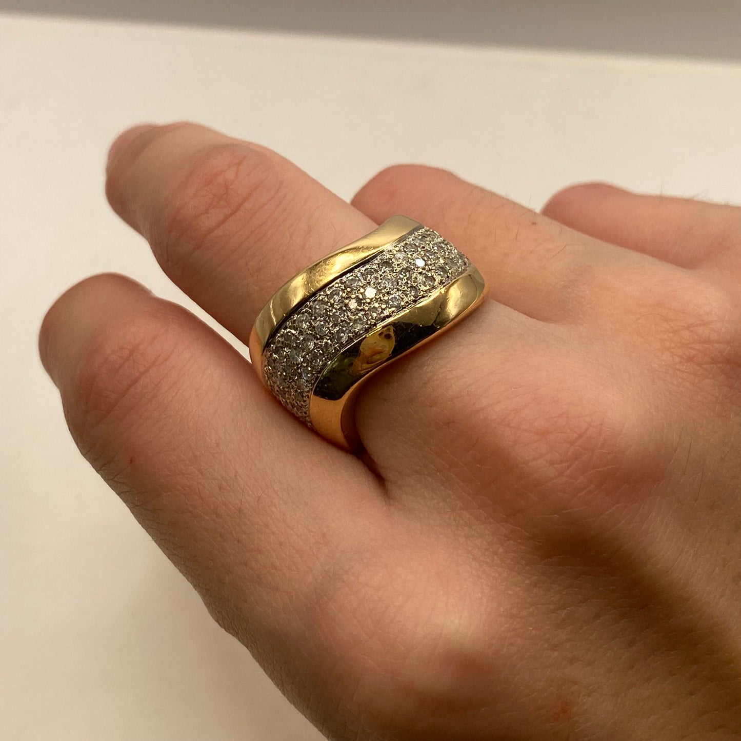 Bague en Or Jaune 18K Taille-57/58