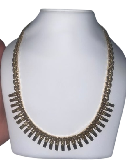 Collier ras de cou Or Jaune Gourmette 18K 44cm