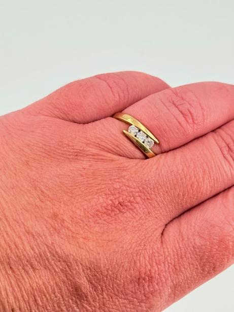 Bague en or jaune 18K Taille-56