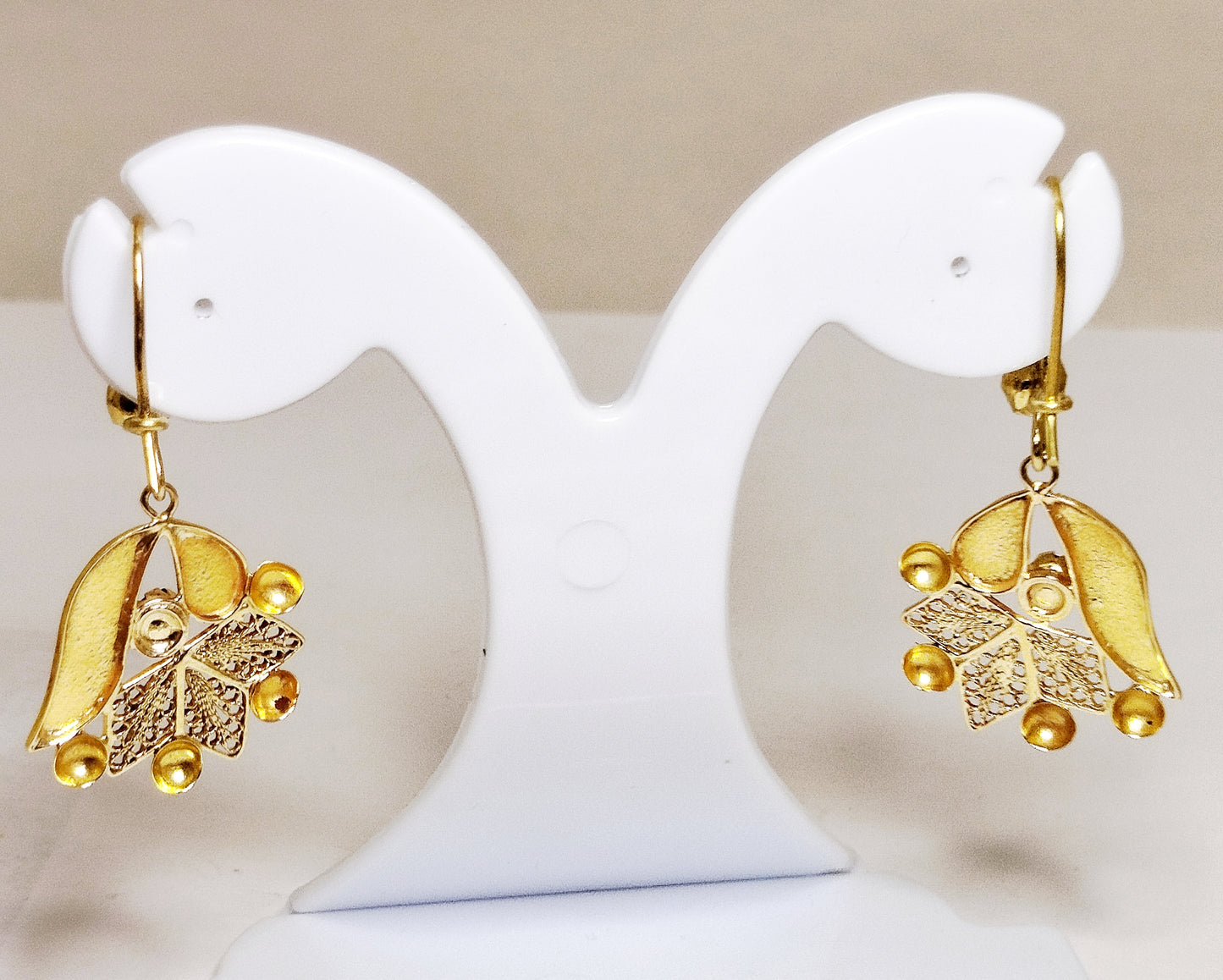 Boucles d'oreilles en or jaune 14K 6.56 Grs