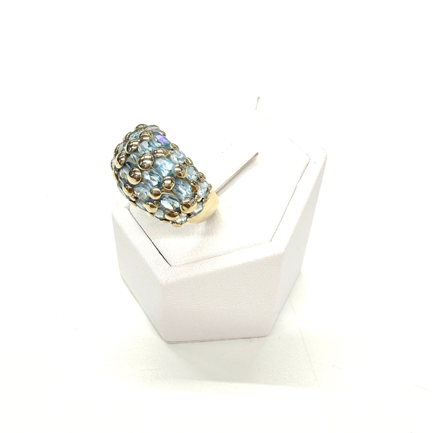 Bague en or jaune 18k avec topaze - T 53