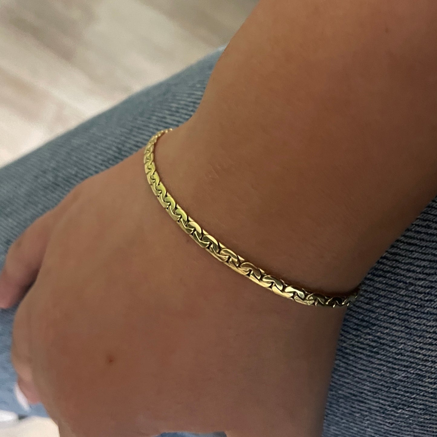 Bracelet maillon en or jaune 18K 4.61 Grs