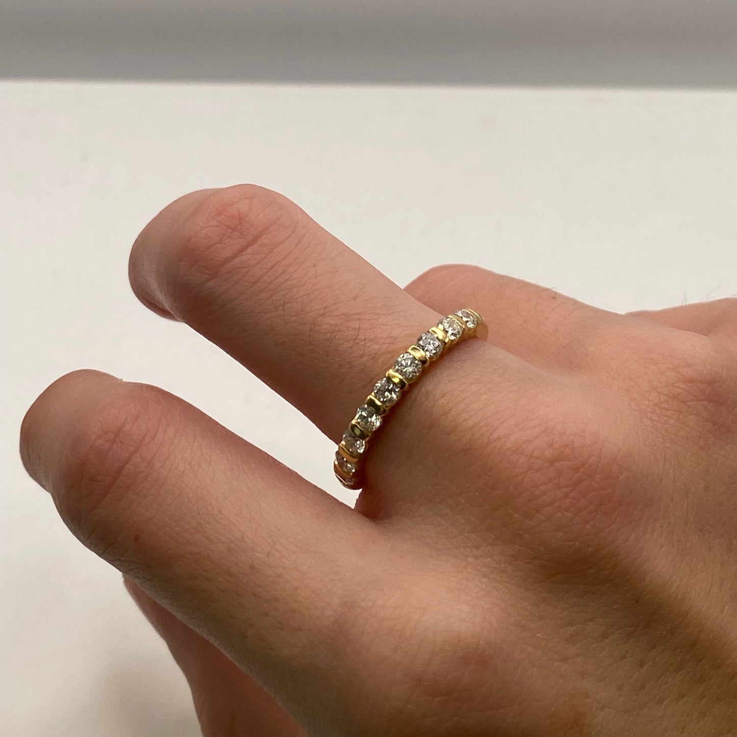 Bague Demi Tour en Or Jaune 18K Taille-58
