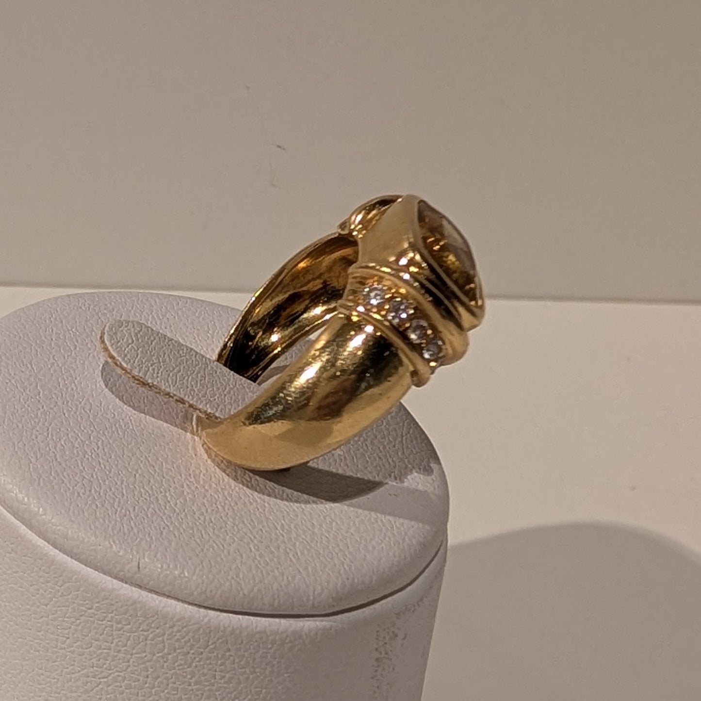 Bague Tank en Or Jaune 18K Taille-58