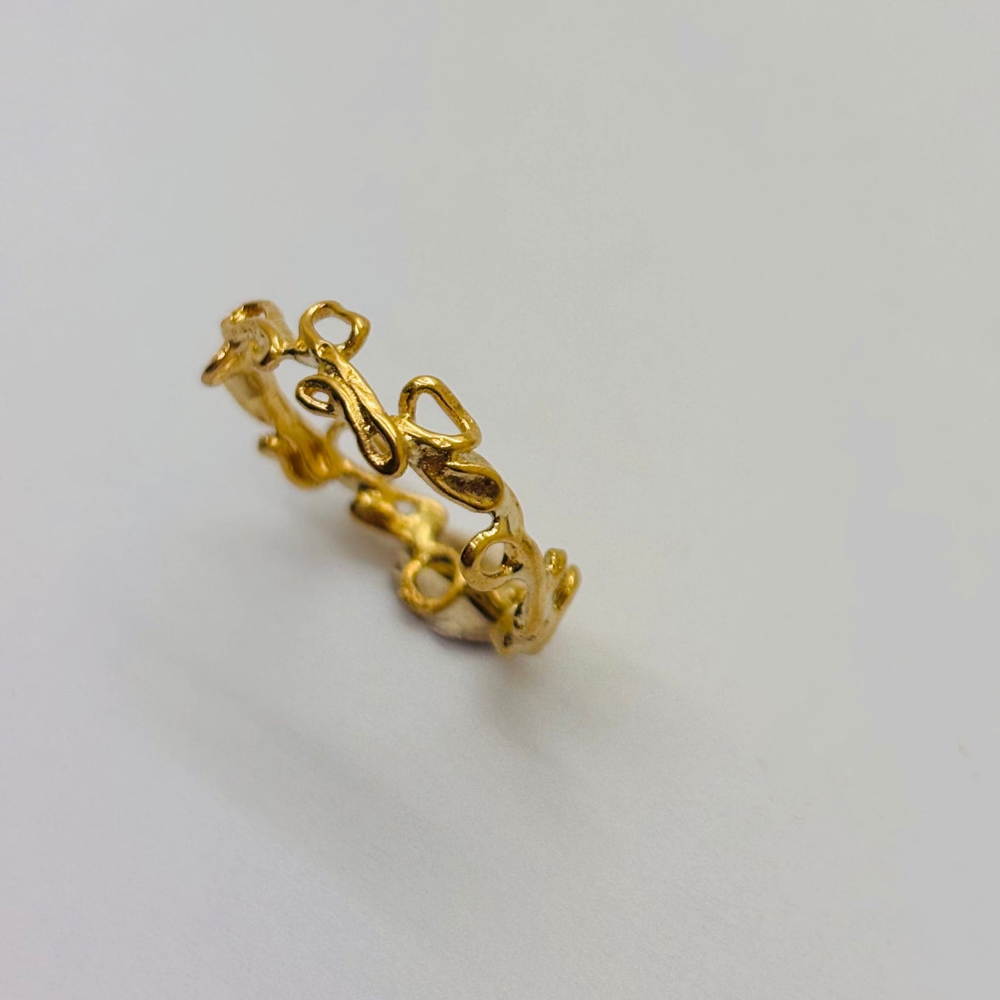 Bague Maille Fantaisie en Or Jaune 18K 2.17 Grs - Taille 56