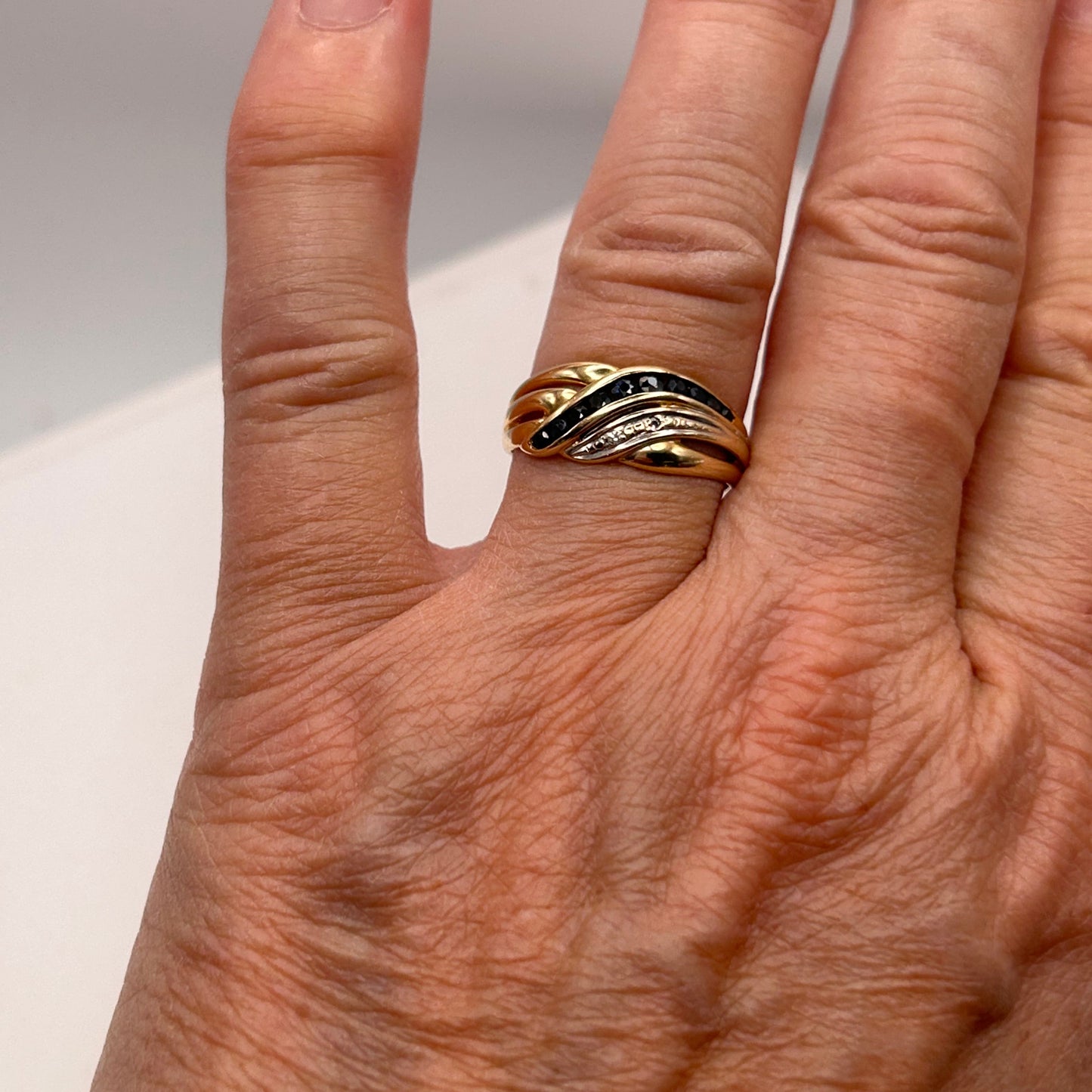 Bague en or jaune 18K Taille-55