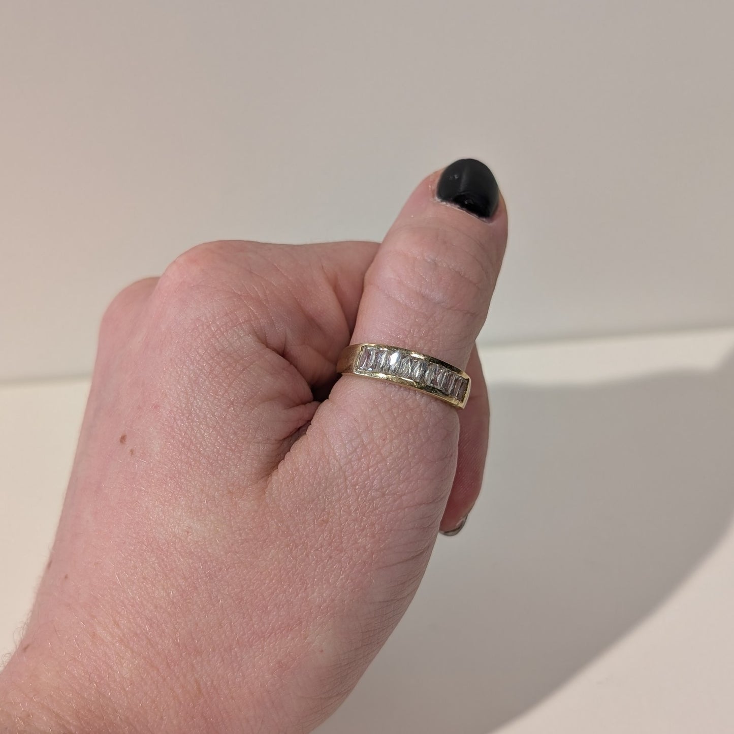 Bague ancienne en Or jaune 18K avec Oxydes