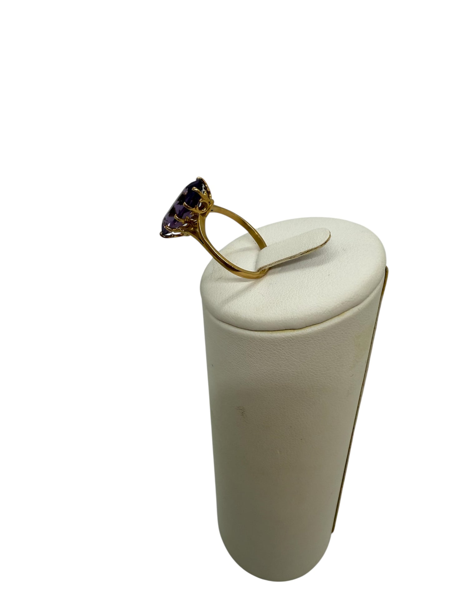 Bague Ancienne Solitaire Or Jaune 18K Taille-57