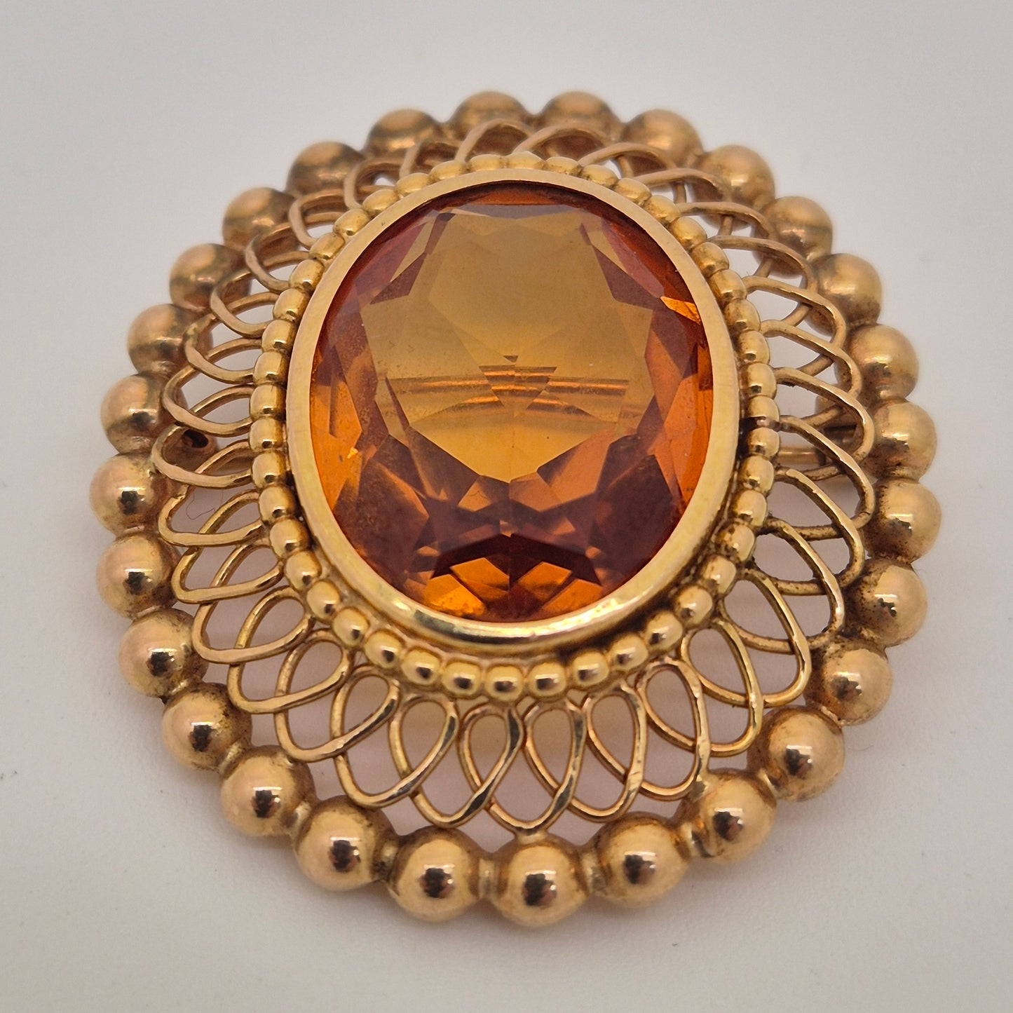 Pendentif en Or jaune 18k avec Citrine