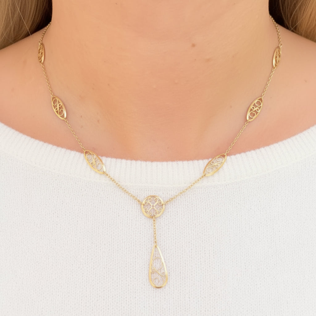 Collier Ras du Cou en Or Jaune 18k - 4.24g