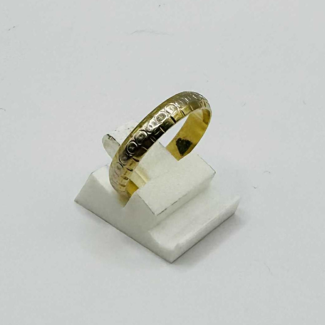 Alliance en Or Jaune et Blanc 18K Taille 57