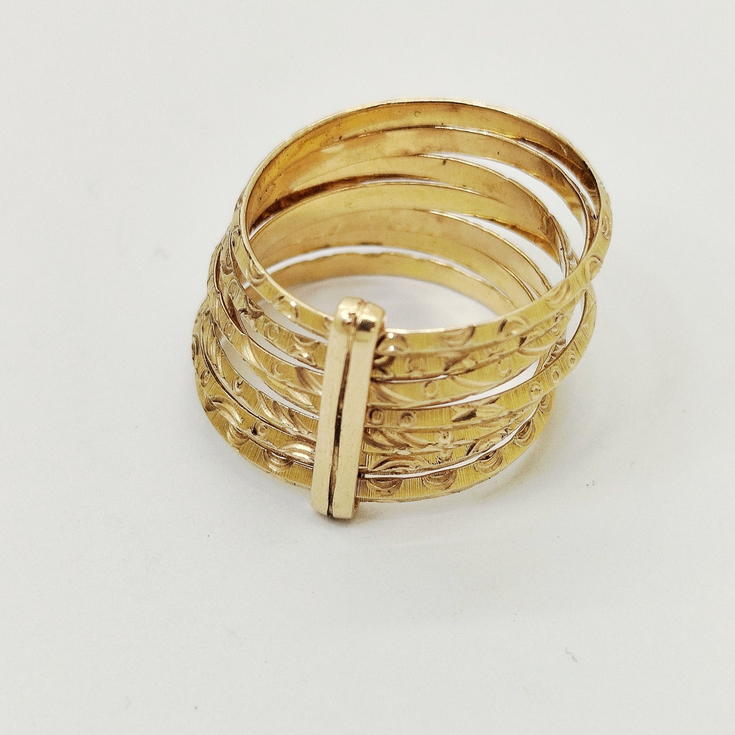 Bague Semainier Or Jaune 18K 6.35 Grs - Taille 59